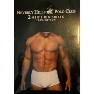 Beverly Hills Polo Club Men's Size 3XL Briefs White 100% Cotton NEW